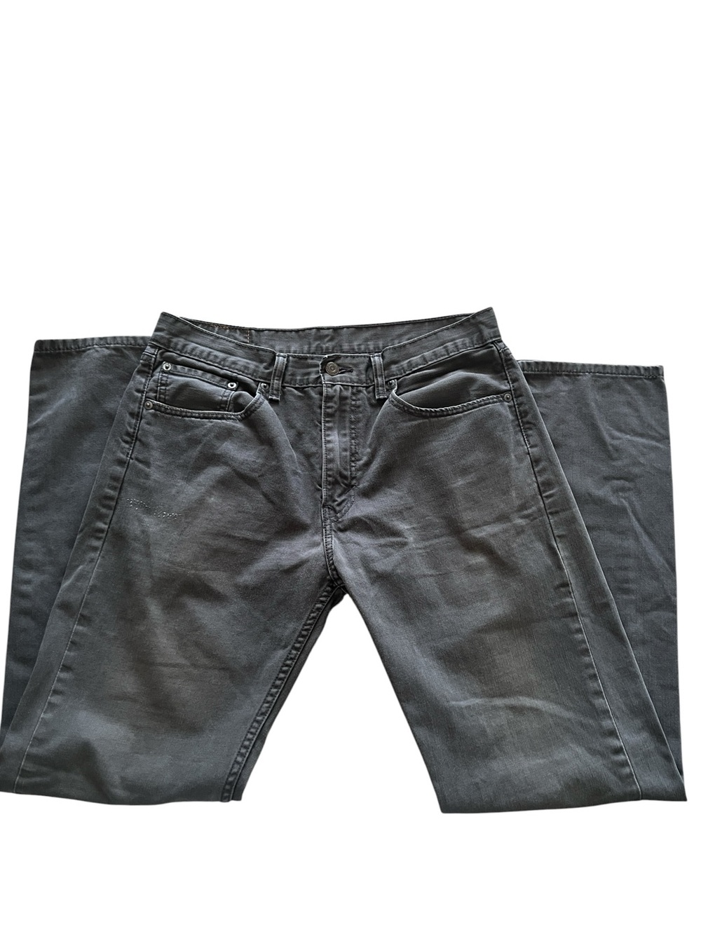 Levi’s 505 Men’s Regular Fit Gray Jeans 33x32 Straight Leg Denim - Picture 3 of 9